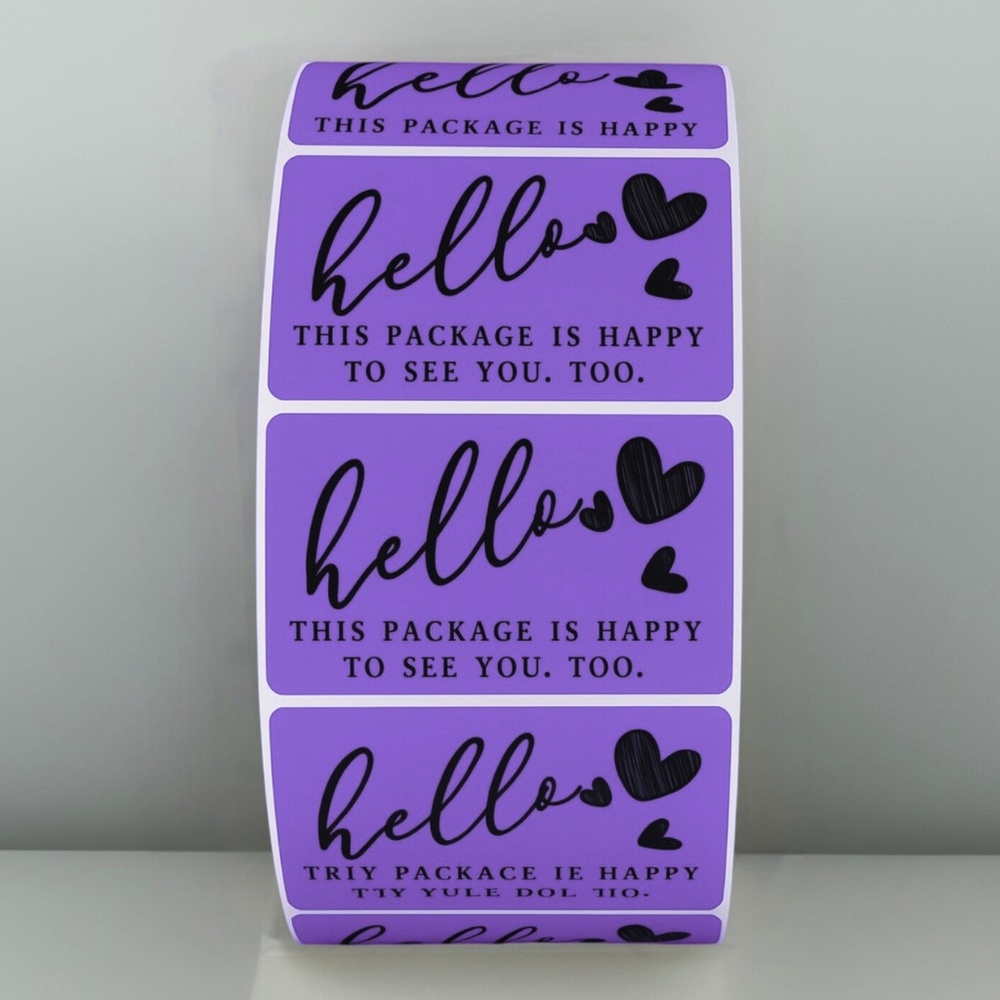 Hello this package is happy to see you too sticker | 8 COLORS TO CHOOSE FROM - Picture 4 of 11